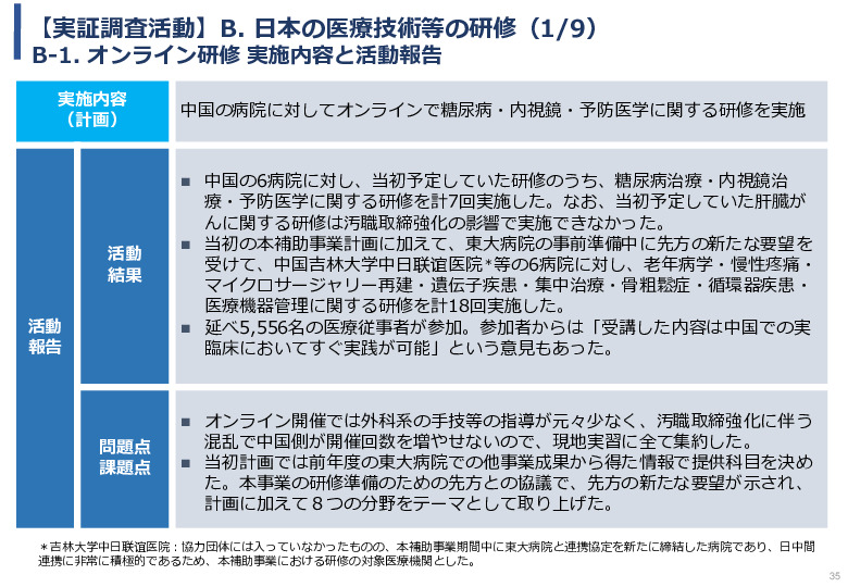 令和5年度「中国における医療ICTを有効活用した医療技術等国際展開支援実証調査事業報告書」